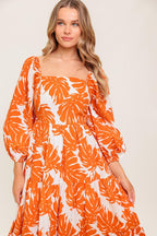 ALL THE DRAMA WOVEN MIDI DRESS