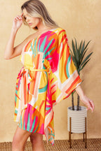 EASY WAY OUT WOVEN KAFTAN MINI DRESS