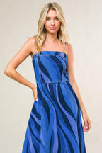 PATRIOTIC PRINCESS DENIM MIDI DRESS