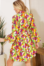 WORLD IS YOUR OYSTER WOVEN MINI DRESS