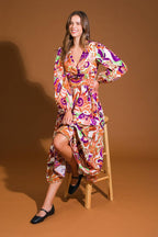 BLOSSOM BEAUTY WOVEN MIDI DRESS