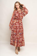 FOREST PARK WOVEN MIDI DRESS