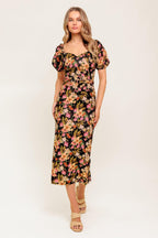 SWEET AT HEART WOVEN MIDI DRESS