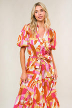 HARBOR POINT WOVEN MIDI DRESS