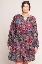 FLORAL BLISS WOVEN MINI DRESS
