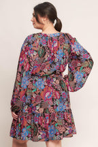 FLORAL BLISS WOVEN MINI DRESS