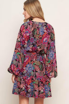 FLORAL BLISS WOVEN MINI DRESS