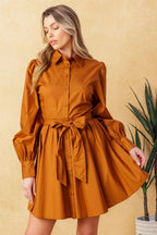 EATONS NECK WOVEN MINI DRESS