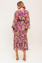 GOING WITH ELEGANCE WOVEN MIDI DRESS