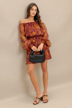 PETAL MIST WOVEN MINI DRESS