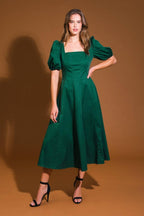 COLORS OF MY HEART WOVEN MIDI DRESS