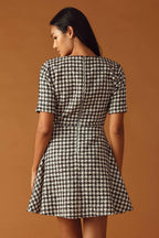 FALLING INTO PLACE TWEED MINI DRESS
