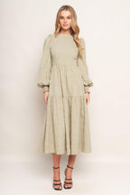 NEBULA NIGHTS WOVEN MIDI DRESS
