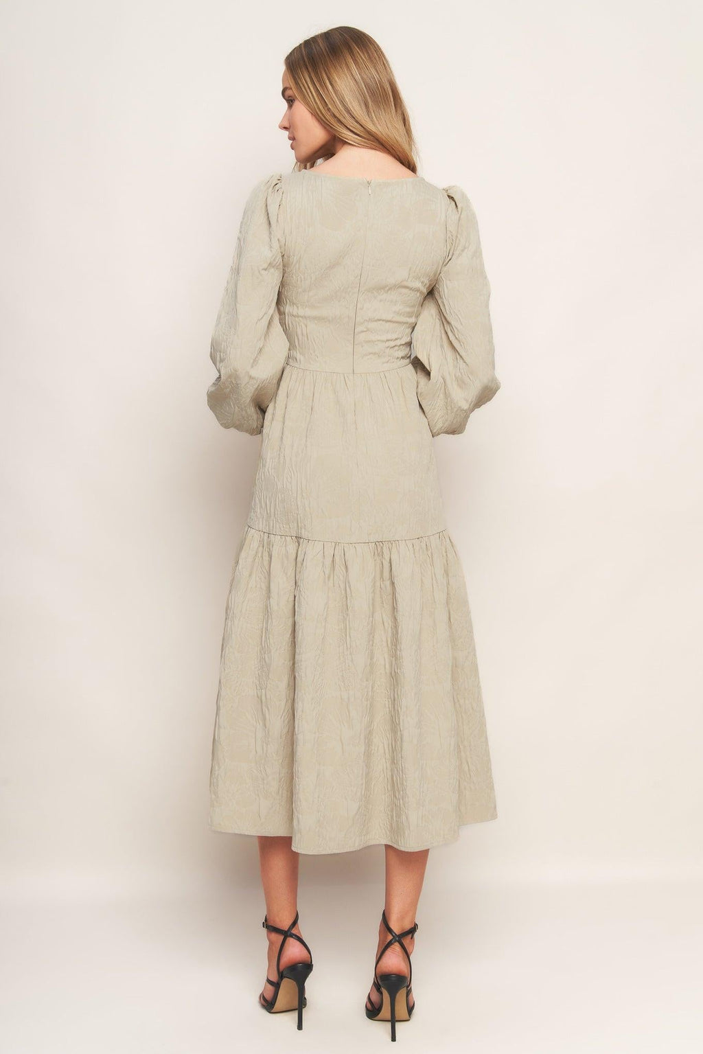 NEBULA NIGHTS WOVEN MIDI DRESS