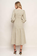 NEBULA NIGHTS WOVEN MIDI DRESS