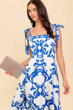 ADAIR PASSPORT TO THE SUN WOVEN MIDI DRESS