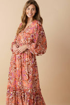 WHISPERING WILLOWS WOVEN MAXI DRESS