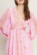 RIPPLES OF TIME WOVEN MAXI DRESS