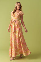 THE ART OF BALANCE WOVEN MIDI DRESS