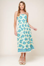 THRIVING POISE WOVEN MIDI DRESS