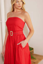 DAYS THAT FADE WOVEN MIDI DRESS