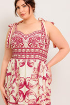 THE GARDEN'S SECRET WOVEN MIDI DRESS