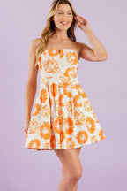 LOVE ME MORE WOVEN MINI DRESS