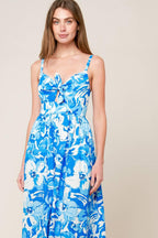 SPRING ROMANCE WOVEN MIDI DRESS