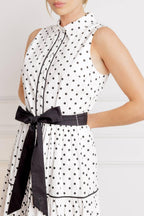 OUT OF REACH WOVEN MIDI DRESS