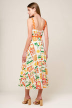 ROAMING AROUND WOVEN MIDI DRESS