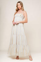 WAVES OF LIFT WOVEN MAXI DRESS
