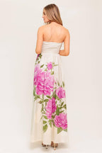 CAUGHT IN THE BREEZE FLORAL WOVEN MAXI DRESS
