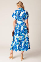 LOCAL ART SHOW WOVEN MIDI DRESS