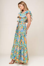DELIGHTFUL GARDEN PARTY WOVEN MAXI DRESS