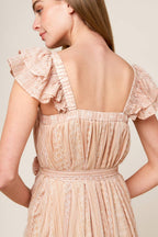 FROLIC THROUGH FIELDS WOVEN MIDI DRESS