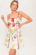 HEART OF GOLD WOVEN MINI DRESS