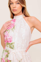 BOTANICAL DREAM WOVEN LACE MAXI DRESS