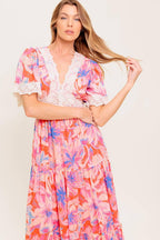 MINIMAL BLOOM WOVEN MAXI DRESS