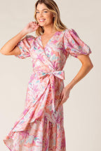 BLESS YOUR HEART CORAL WOVEN MINI DRESS