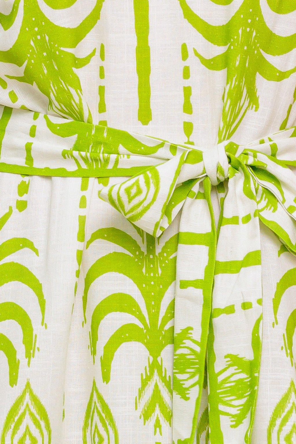 SUNDOWN CHARM GREEN WOVEN MINI DRESS