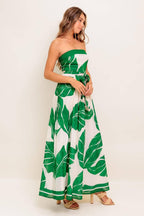 PURE MOMENT GREEN WOVEN ANKLE DRESS