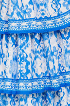 BLUSHING BLOSSOM BLUE WOVEN MAXI DRESS