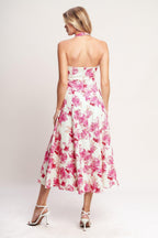 ROSY AFTERNOON WOVEN MIDI DRESS