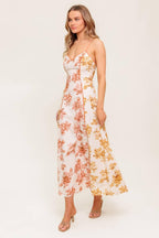 SANDSTONE PETAL WOVEN MIDI DRESS