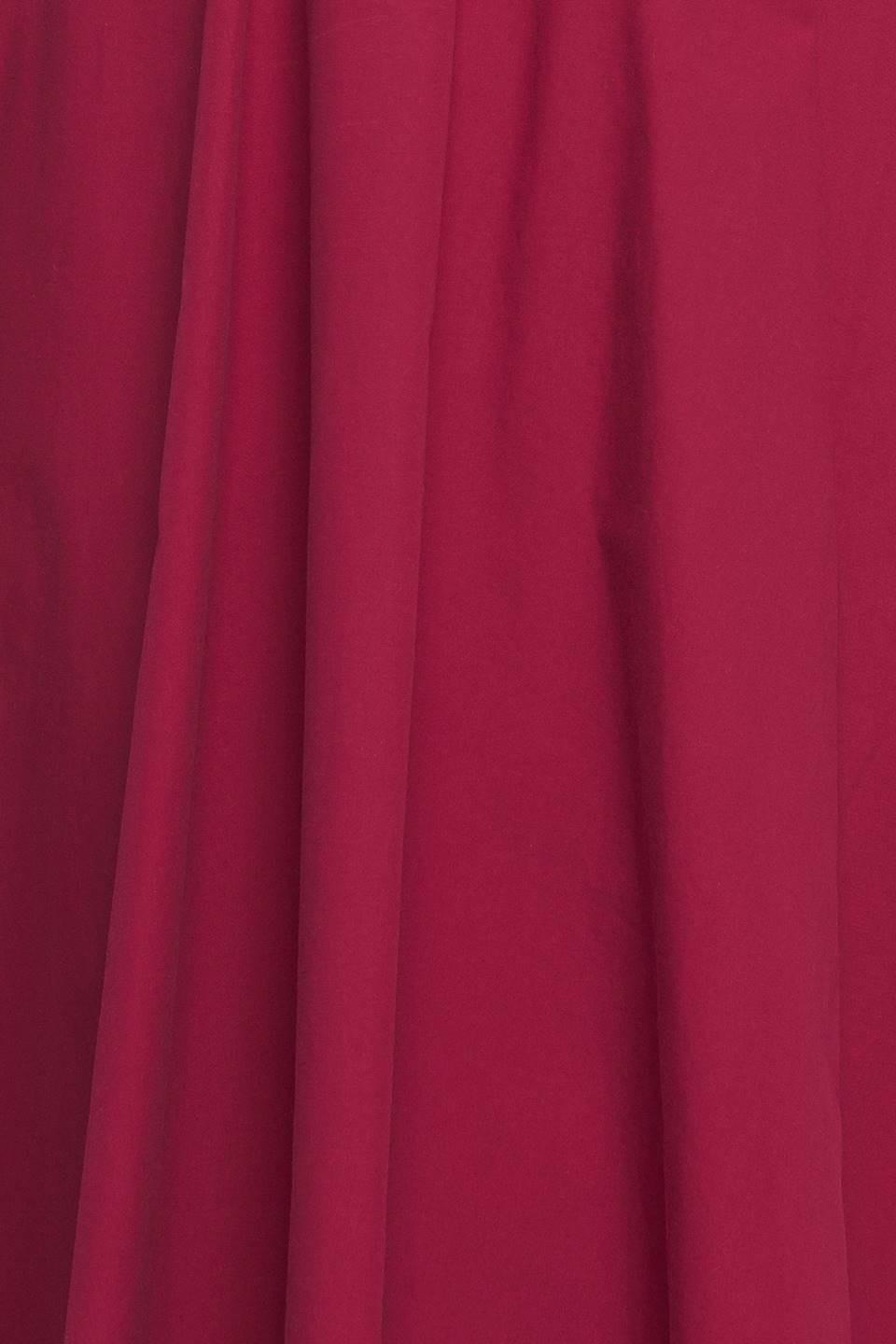 CRIMSON ROMANCE WOVEN MIDI DRESS