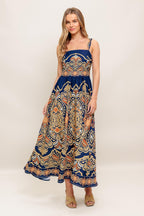 SAHARA DREAMS WOVEN MIDI DRESS
