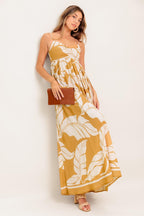 HEART OF HYDRANGEA WOVEN MAXI DRESS