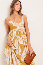 HEART OF HYDRANGEA WOVEN MAXI DRESS