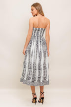 SUMMER SILHOUETTE WOVEN MIDI DRESS