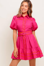 PARADISE FOUND WOVEN MINI DRESS